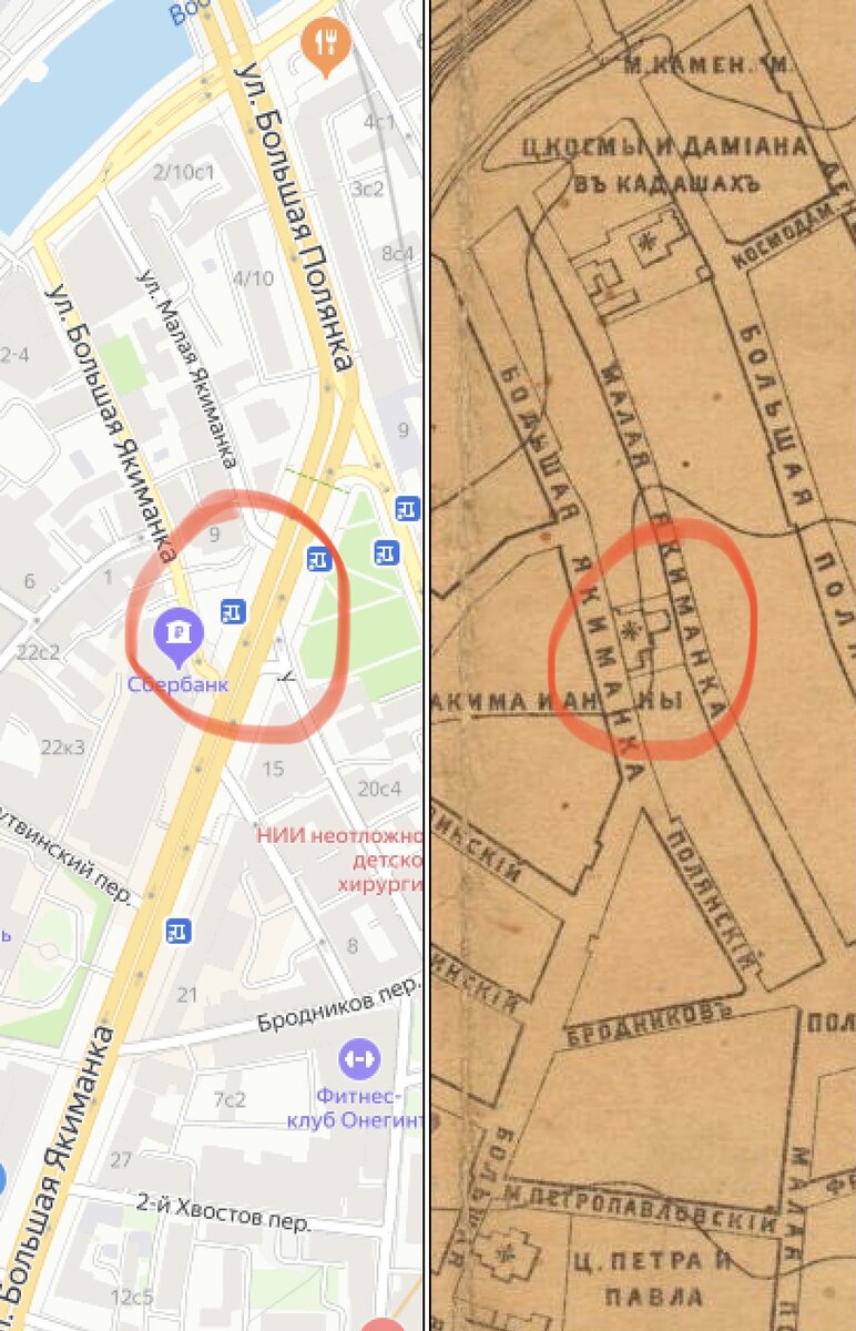 Приблизительно здесь стояла церковь Иоакима и Анны