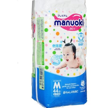 Manuoki Детские подгузники-трусики M, 44 шт (6-11кг)