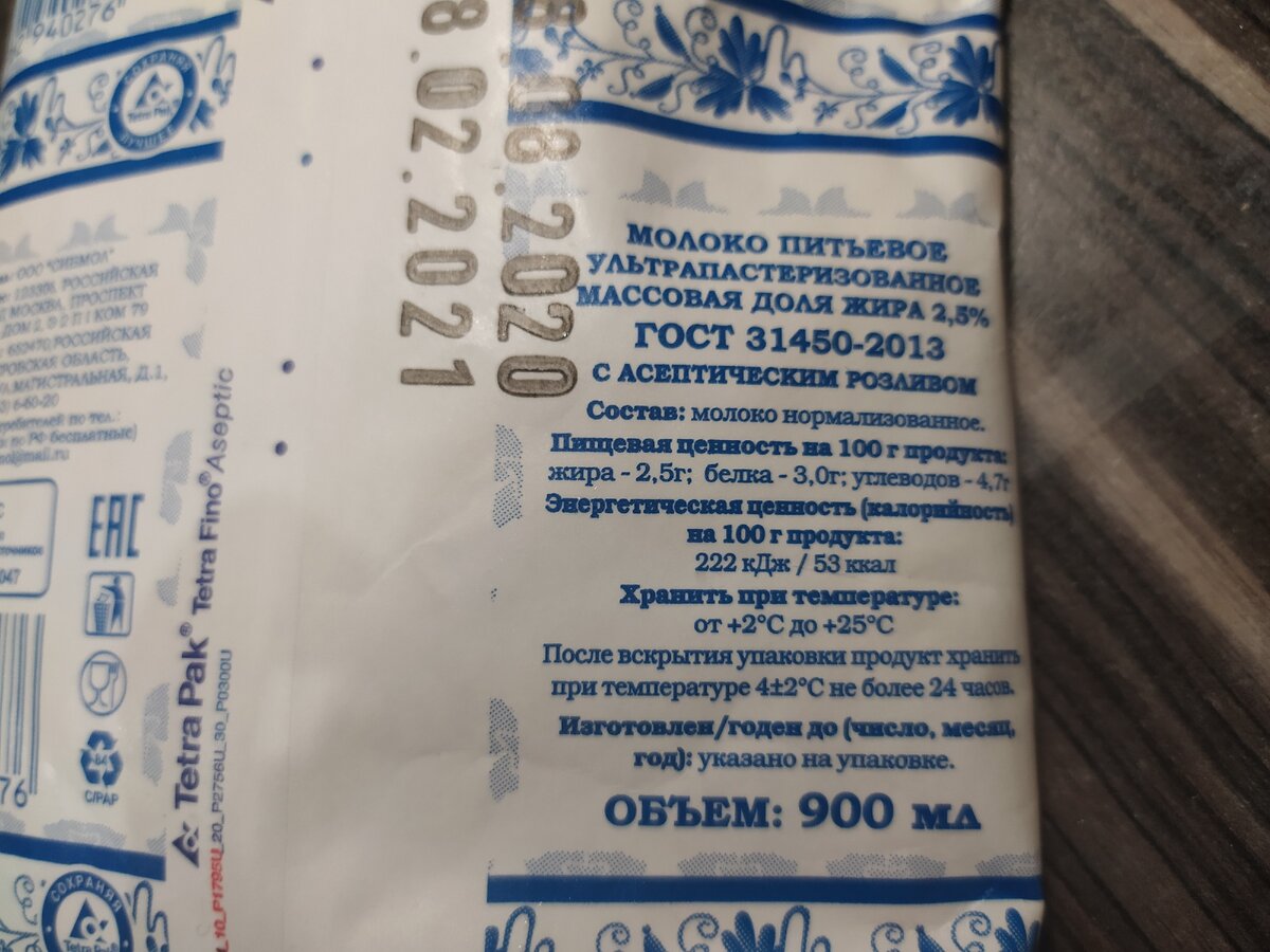 Состав, жирность и прочая информация