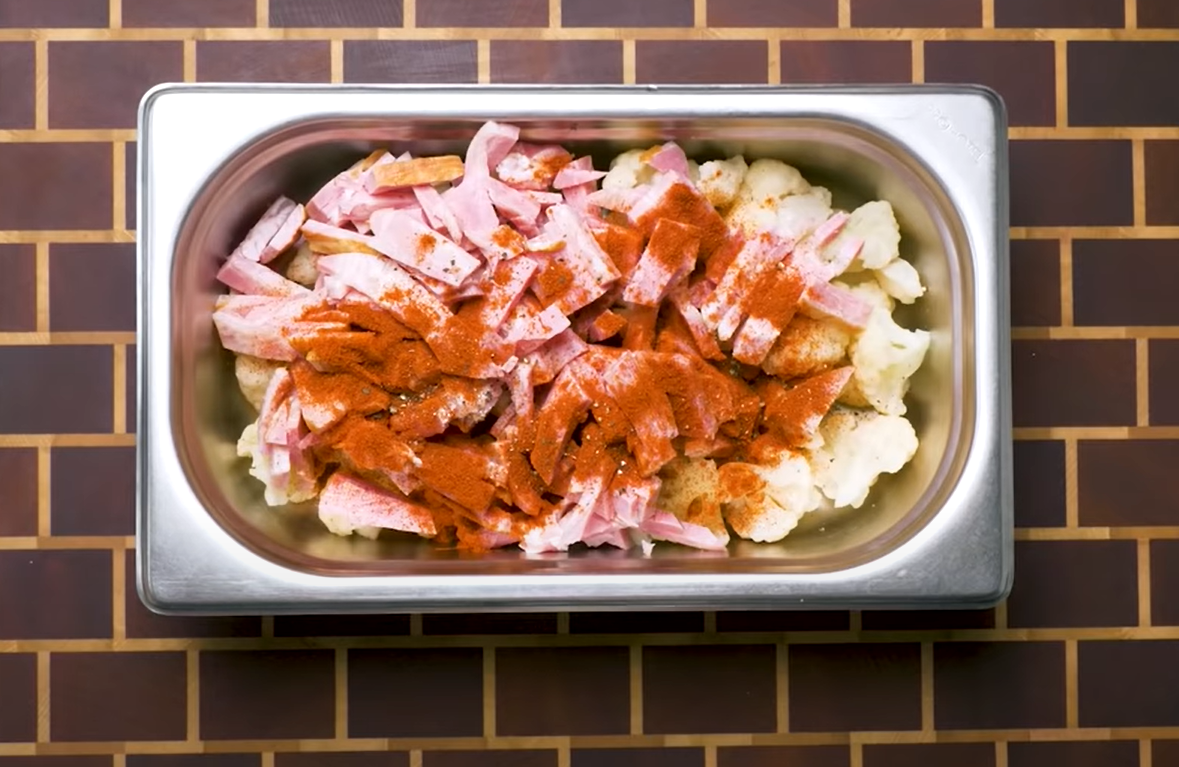 Цветная капуста с ветчиной