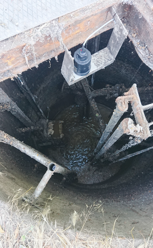 Измерение уровня радарным уровнемером PiloTREK в канализационной насосной станции