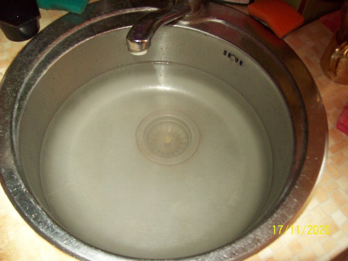 Засор в мойке для мытья посуды