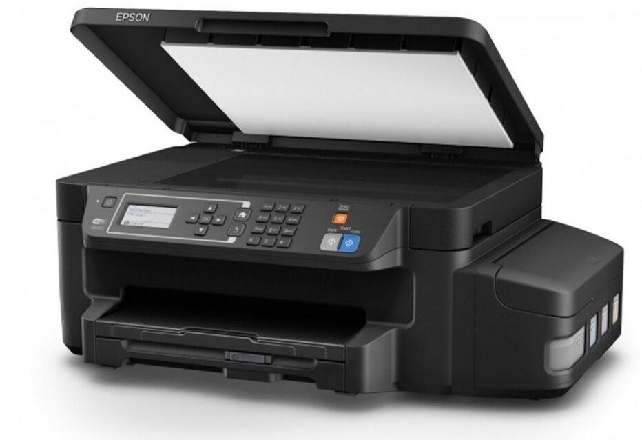 Справа - емкости с чернилами