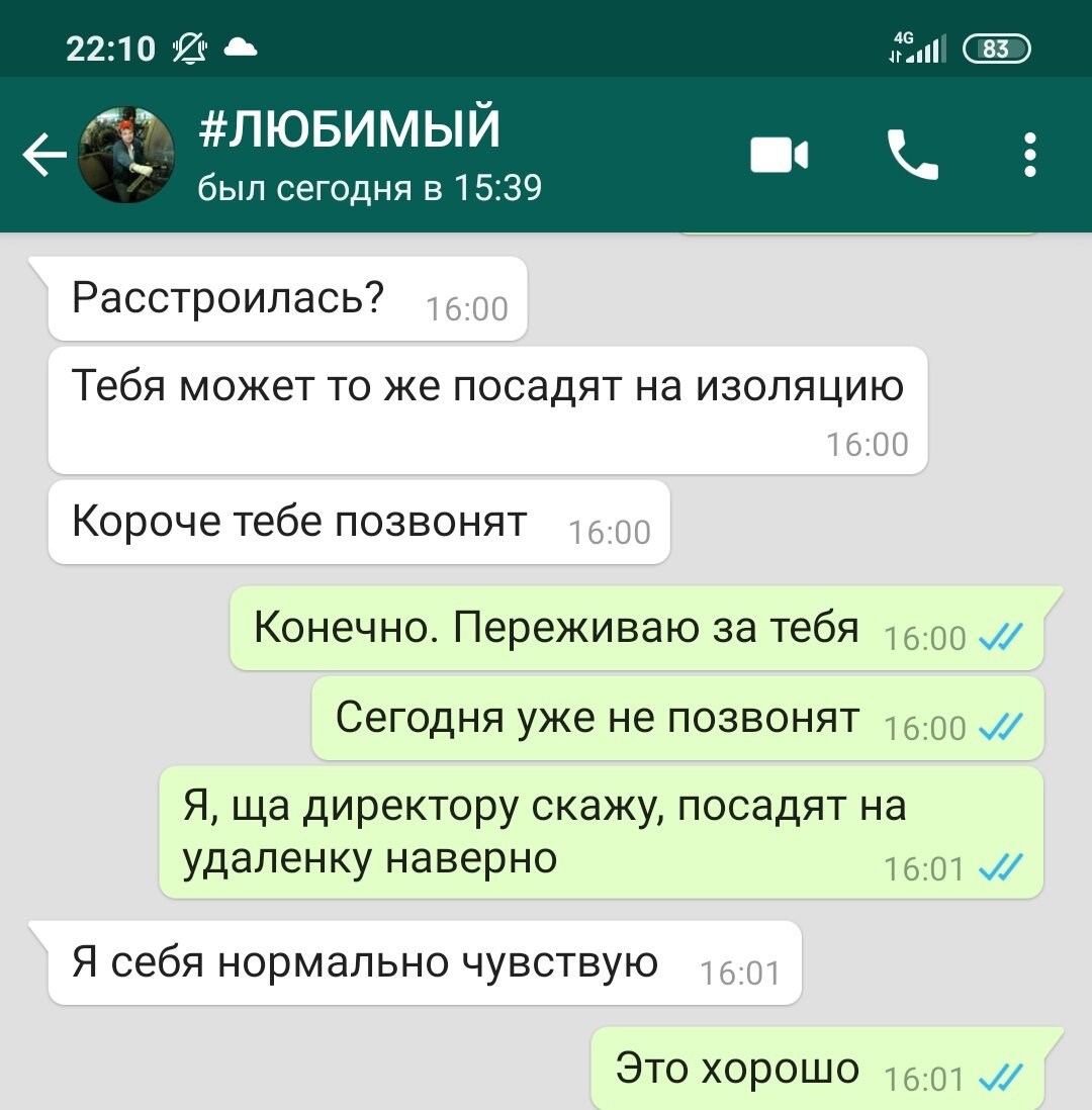 Скрин переписки 