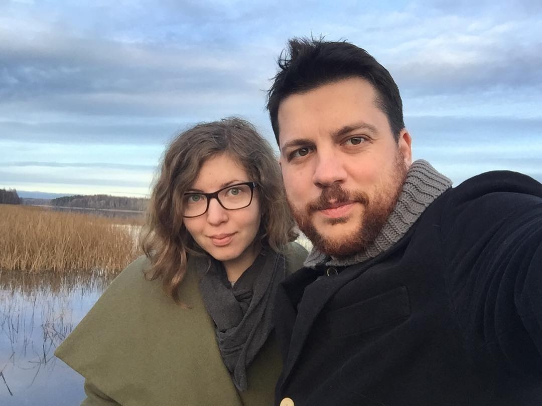 Леонид Волков с женой Анной Бирюковой (ФБК)