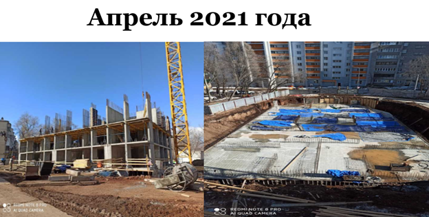 Апрель 2021 года. ЖК "Журавли". Дом №2