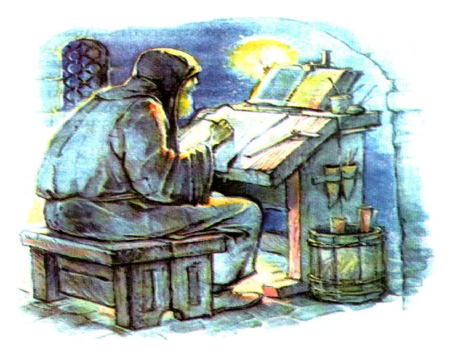 Перепишут каждого. Переписчики древней Руси. Монахи летописцы древней Руси. Монахи переписчики книг древней Руси. Писцы в древней Руси