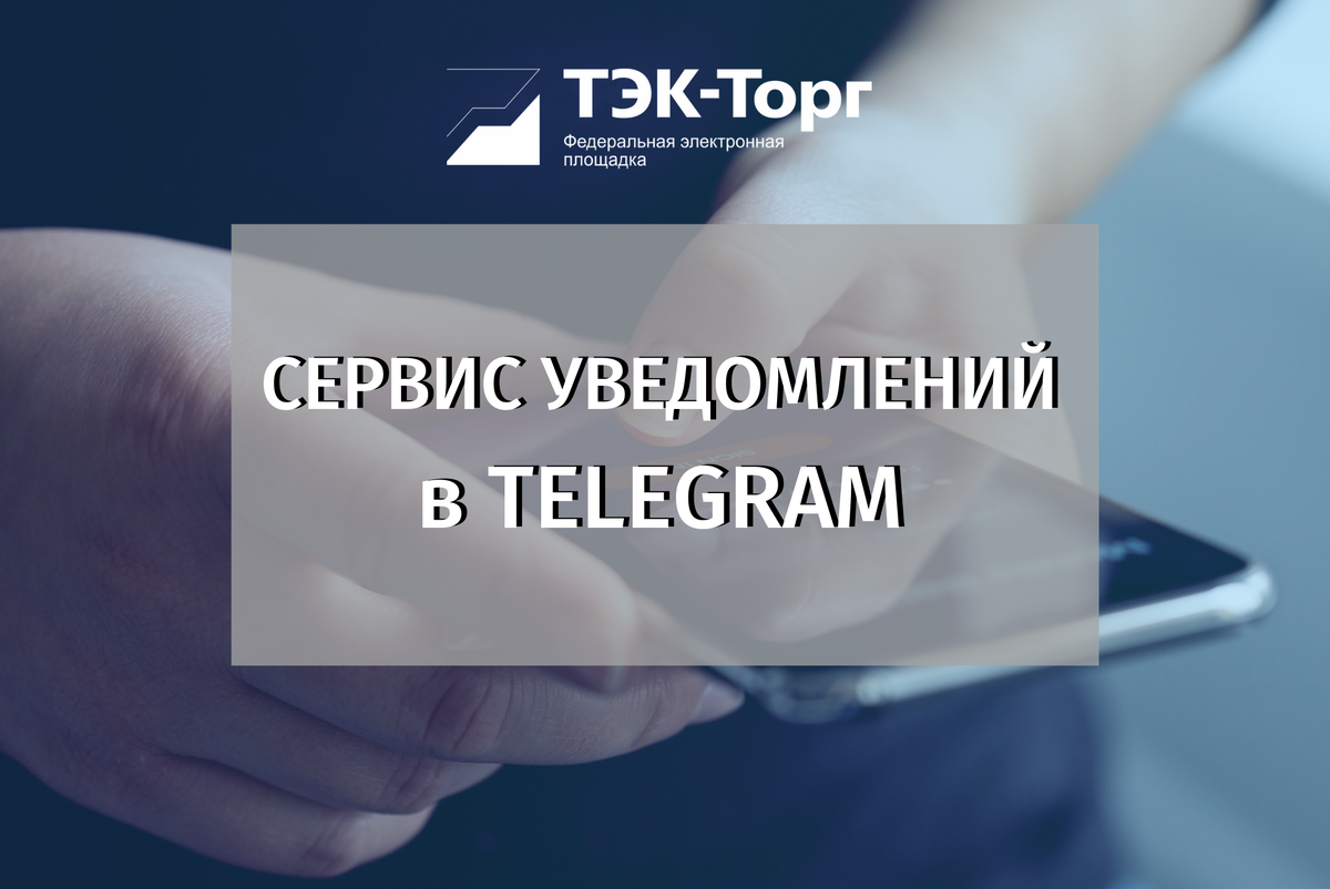 Оператор федеральной электронной площадки АО «ТЭК-Торг» сообщает о запуске сервиса персонализированных уведомлений в Telegram.