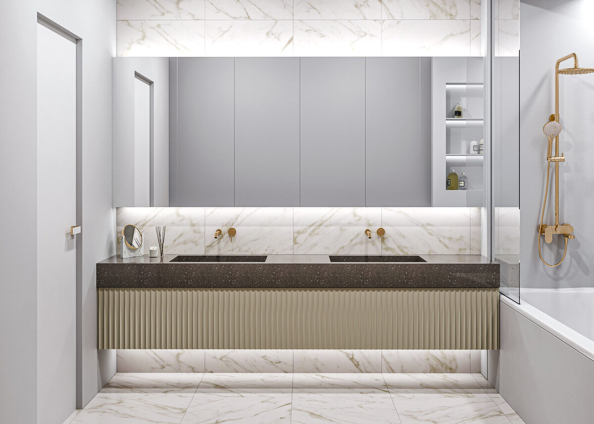 Дизайн ванной комнаты в | Санрай
