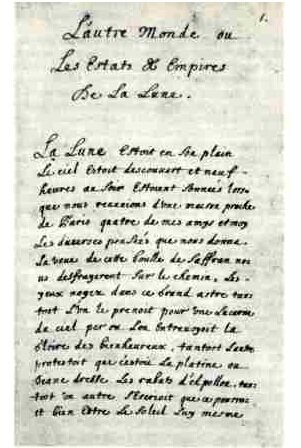Первая страница автографа «Государств и империй Луны».