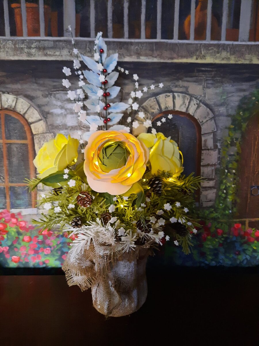 Такой букет при желании можно легко повторить.  