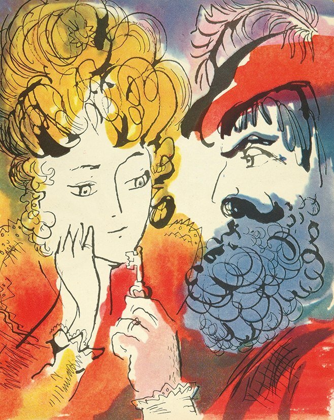 Синяя Борода: заветный ключик. Иллюстрация братьев Г.А.В. Трауготов