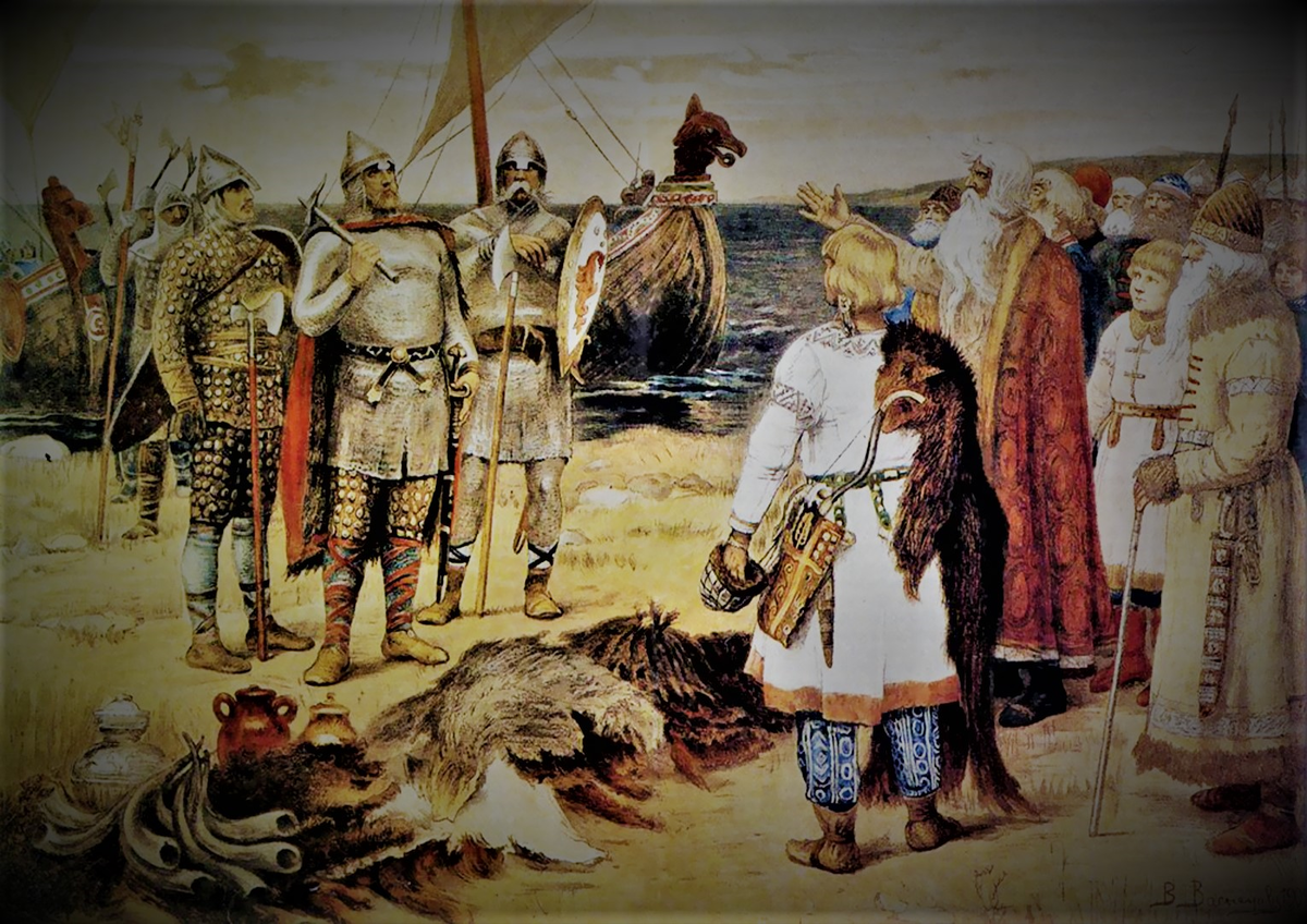 Призвание варягов. В. М. Васнецов. Виктор Васнецов Варяги. Прищвание Варягина Русь.