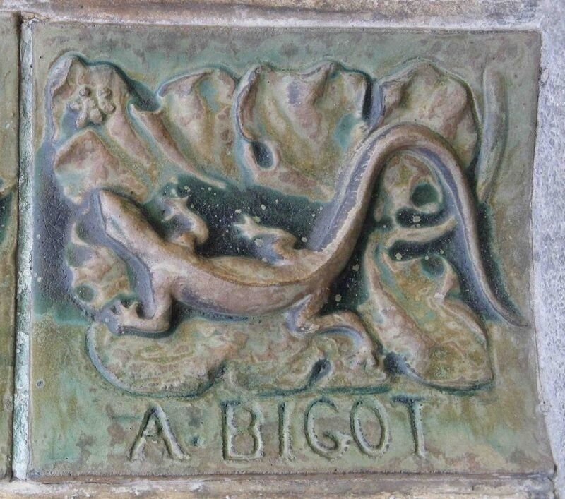 Керамический декор с клеймом Александра Биго