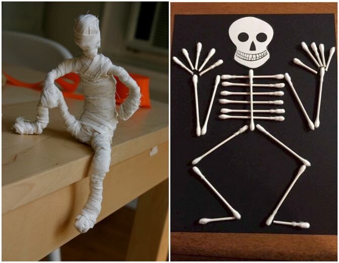 Как сделать маску в виде скелета на хэллоуин из бумаги своими руками