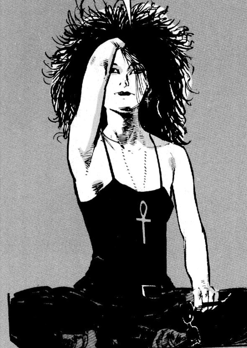 Классический образ Смерти из "The Sandman, vol. 2: The Doll's House", DC Comics 1989-1990. Источник: http://www.theeartof.com/artists/MikeD.html