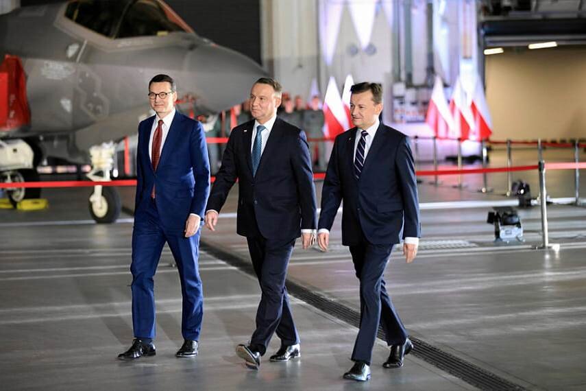 Презентация F-35 в Польше с участием президента А. Дуды