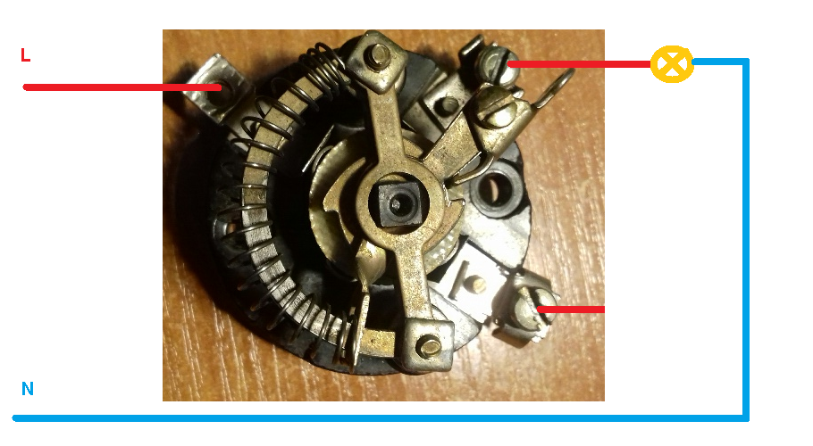 Схема включения шнуркового выключателя