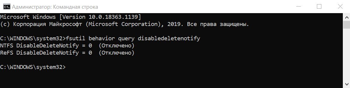 Если значение «1», то можно попробовать вернуть удалённые файлы на SSD