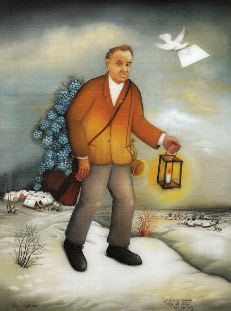 Несущий свет (И.Лацкович).  масло/стекло. 1200х900 мм. 2008 г.
