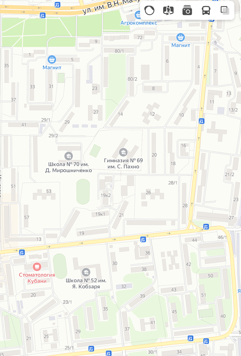 старый район Гидростроителей в Краснодаре. 