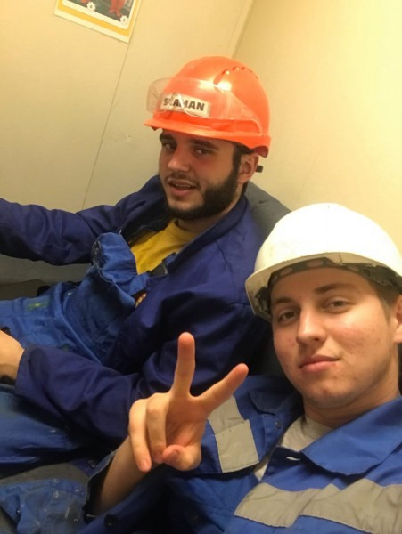 Олег Брусов, Михаил Низовцев, Самарский филиал ВГУВТ. На борту танкера "Дорида", май 2021г.