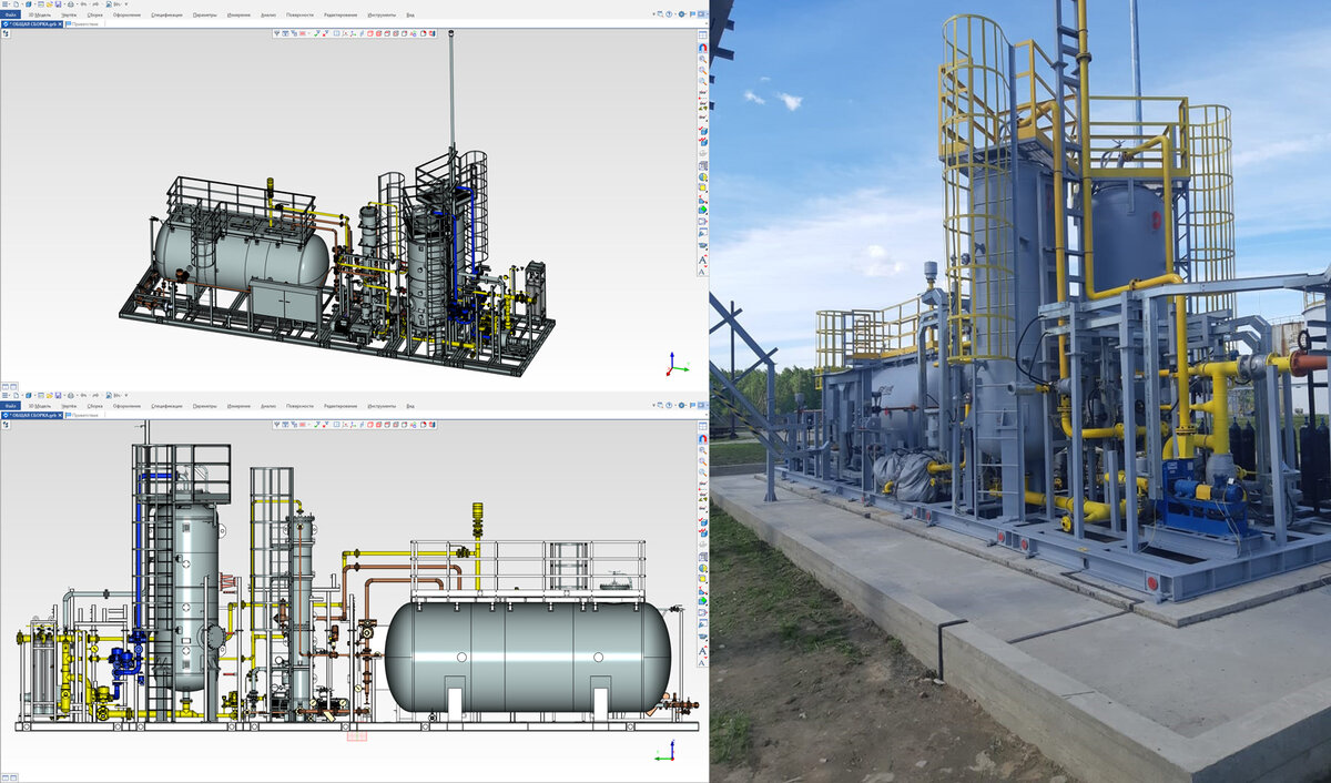 
Номинация «Эксперт» - 1 место. Модель и реальное фото установки рекуперации паров бензина.