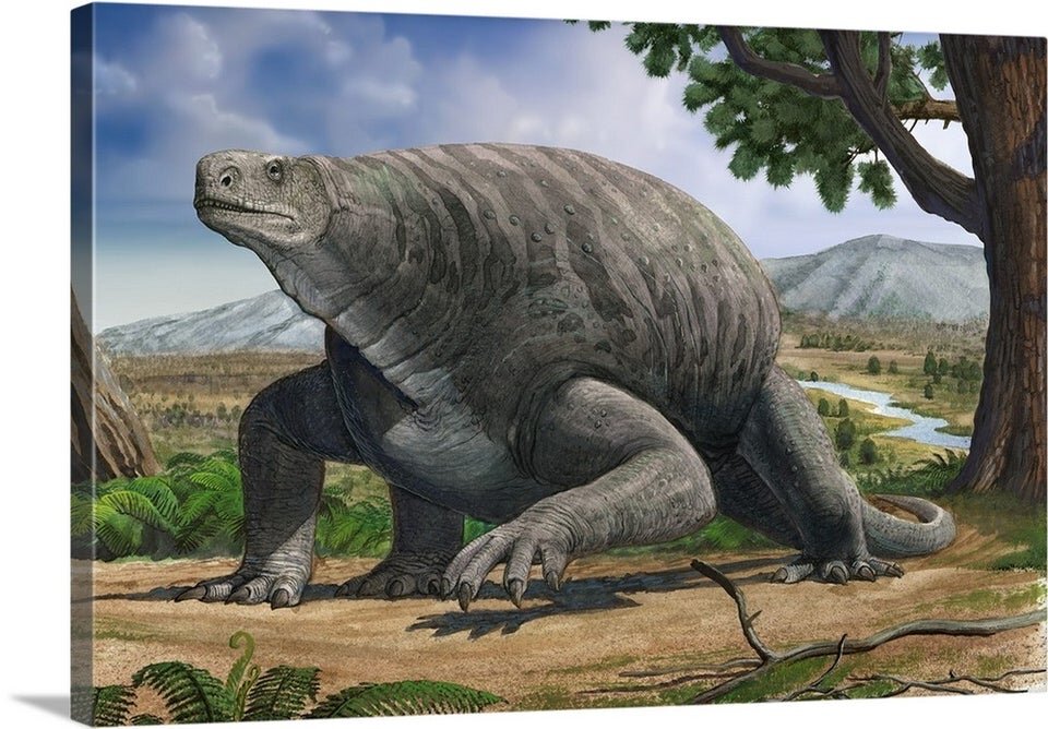 Гигантский синапсид рода Cotylorhynchus. Иллюстрация с сайта greatbigcanvas.com. Автор иллюстрации Sergey Krasovkiy (atrox1/deviantART).