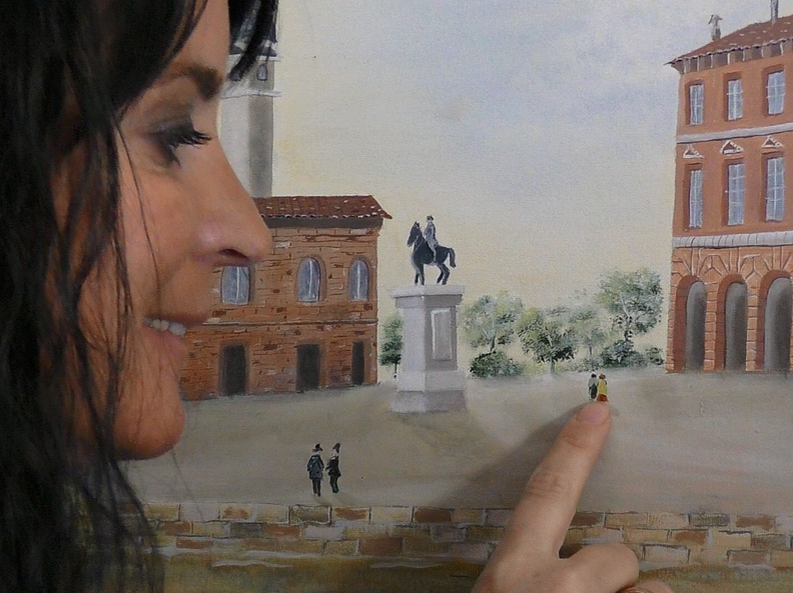 На первом фото фрагмент росписи, на втором тематическая роспись Венеция в интерьере 