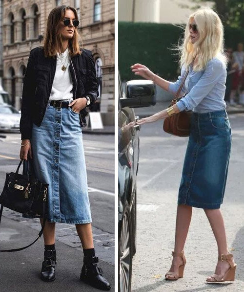 Мини-юбки из денима