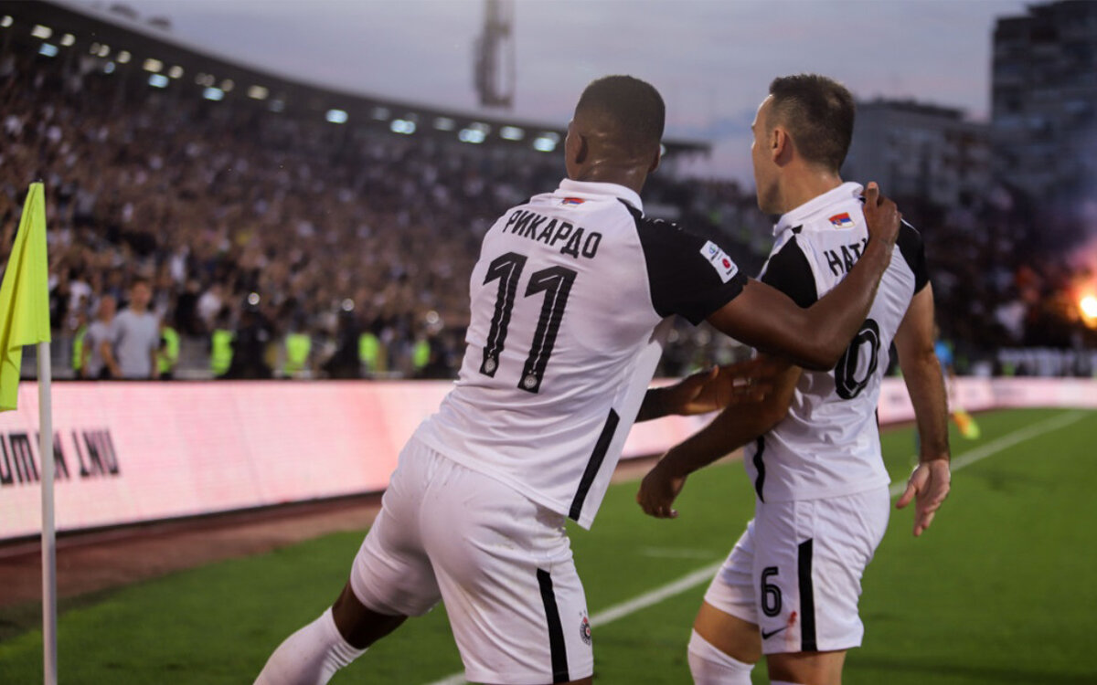 Рикардо Гомеш и Бибрас Натхо - одни из лучших игроков "Партизана" в текущем сезоне. Фото с официального сайта ФК "Партизан".