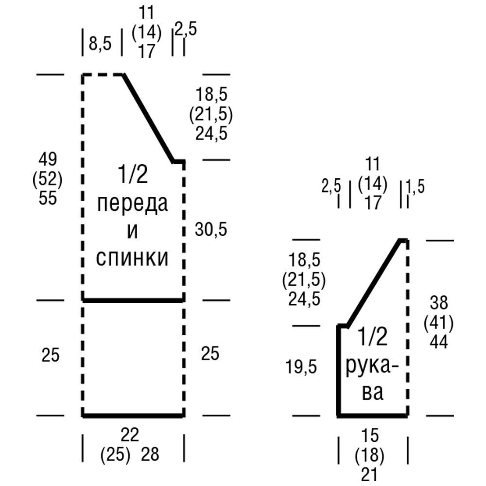 Платья спицами реглан схемы и описание