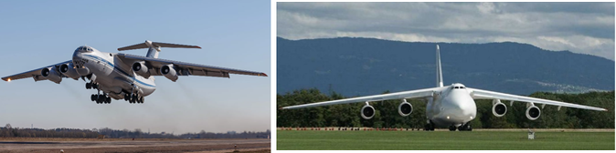 Ил-76 слева и Ан-124 справа. Красавцы (фото из интернета) 