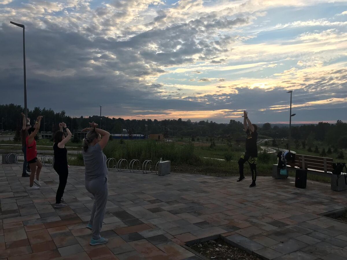 Любуемся закатами на тренировке