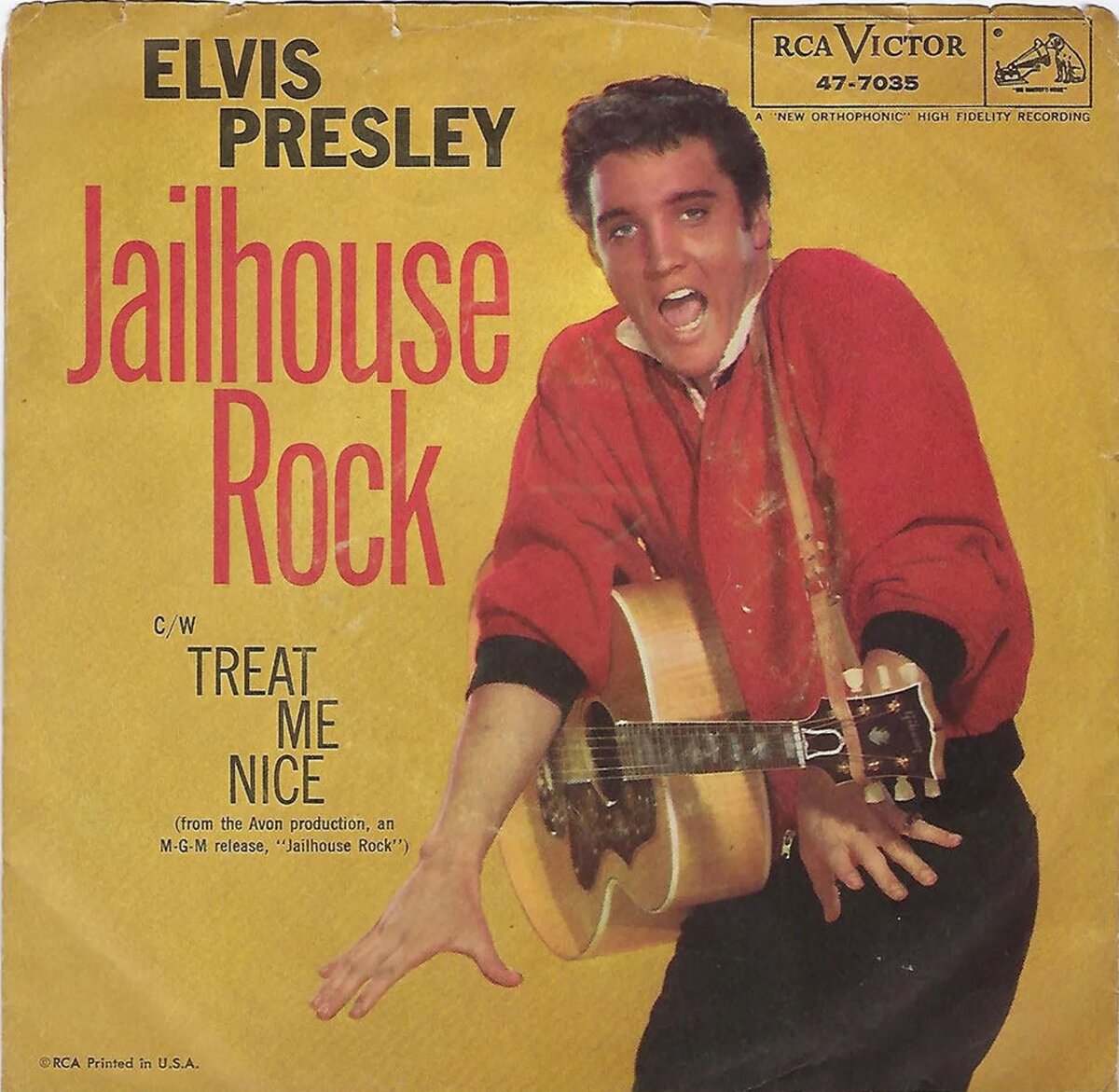 Конверт сингла "Jailhouse Rock" американского певца Элвиса Пресли