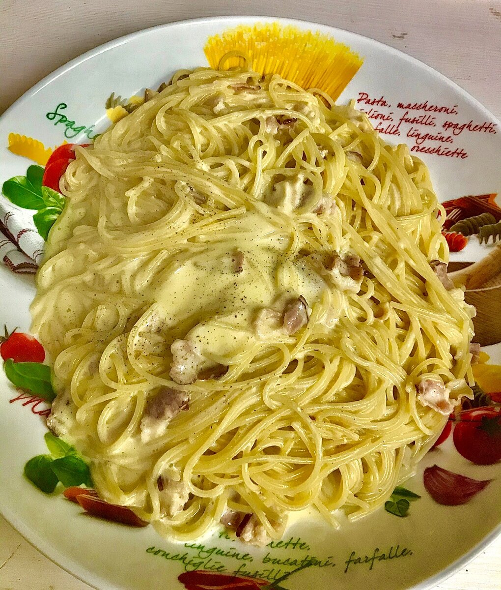 Спагетти карбонара (spaghetti alla carbonara) | Феличита́ на завтрак (la  principessa sa cucinare) | Дзен