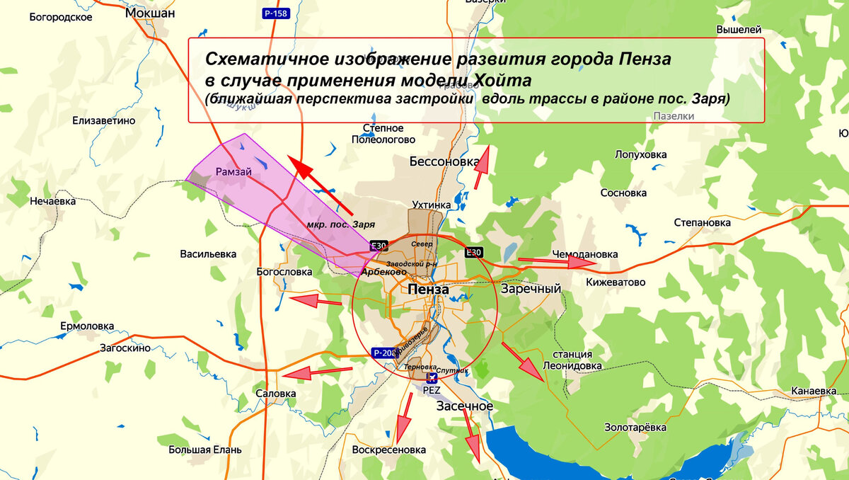 Генеральный план пензы. Объездная дорога Бессоновка Пенза схема. Пенза схема районов. Карта дороги из Арбеково в Бессоновку Пенза. Город курорт УГА Пенза схема.