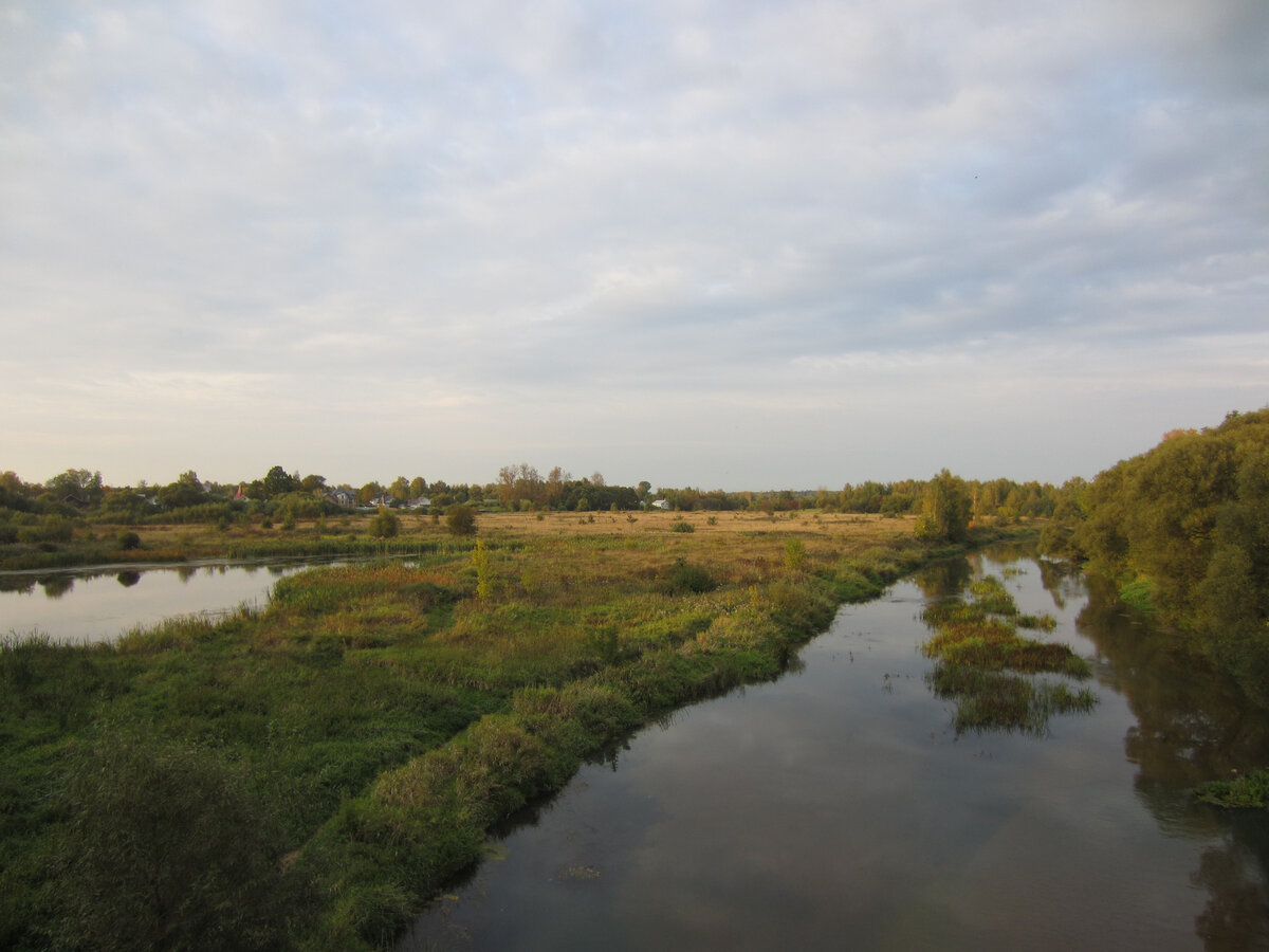 вид с моста через реку Киржач, город Киржач Владимирской области