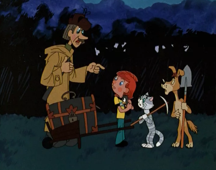 Печкин хотел отдать галчонка в поликлинику для опытов