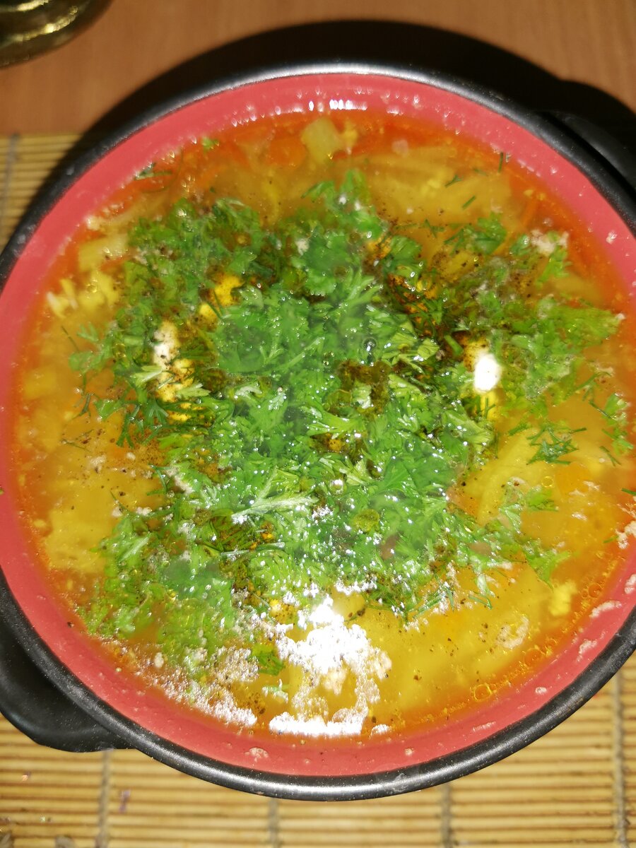 Щи из свежей капусты. 