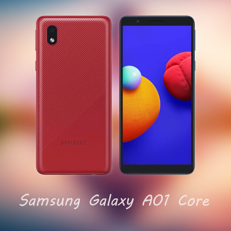 смартфон Samsung Galaxy A01 Core красного цвета
