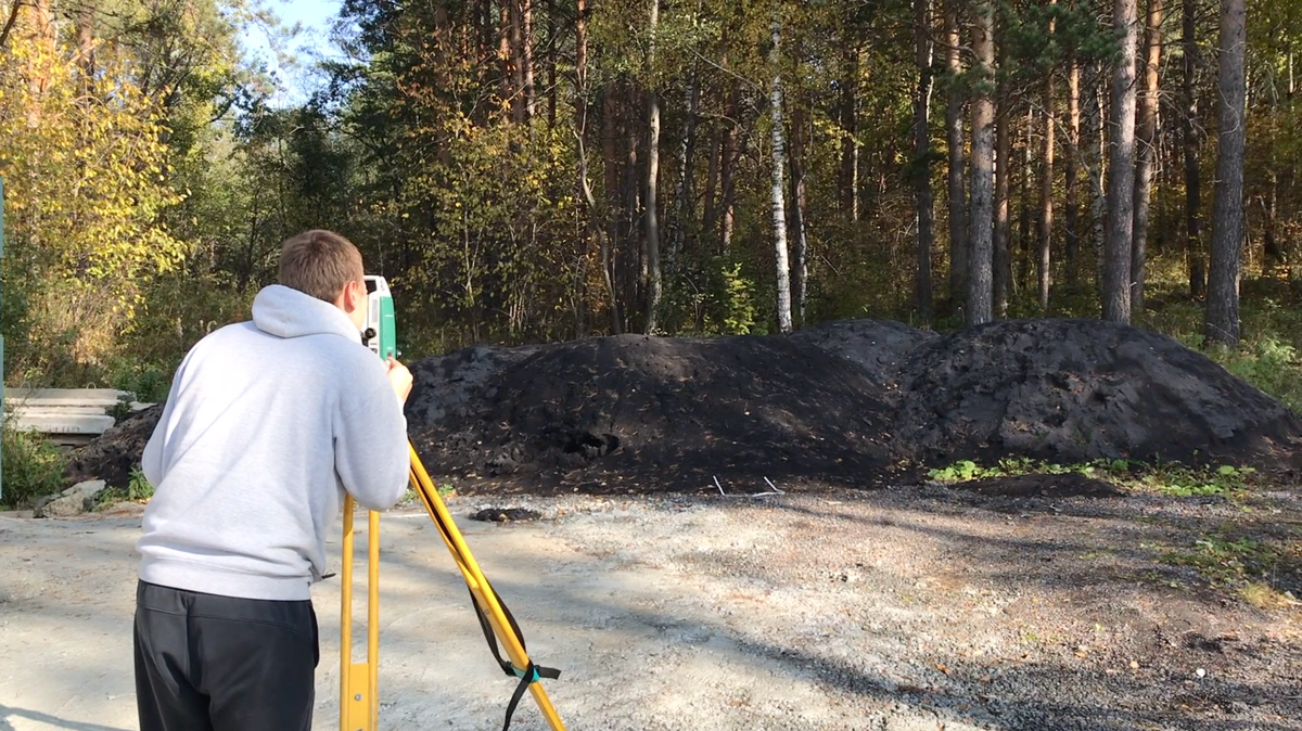 Определение границ участка при помощи прибора