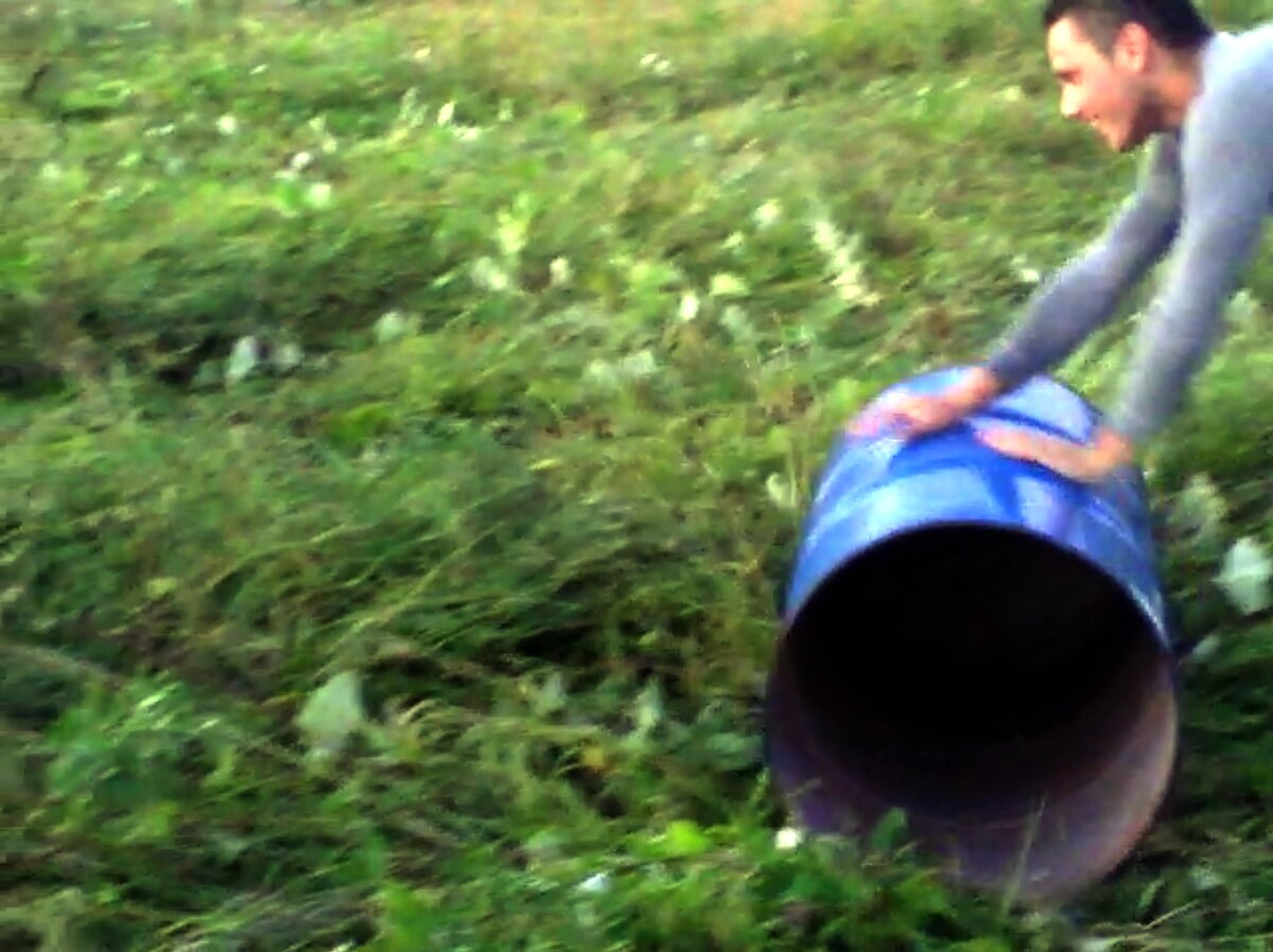 Трава была больше метра высотой. 