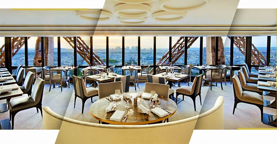 Ресторан "Жюль Верн" на Эйфелевой башне, один из лучших в Париже
