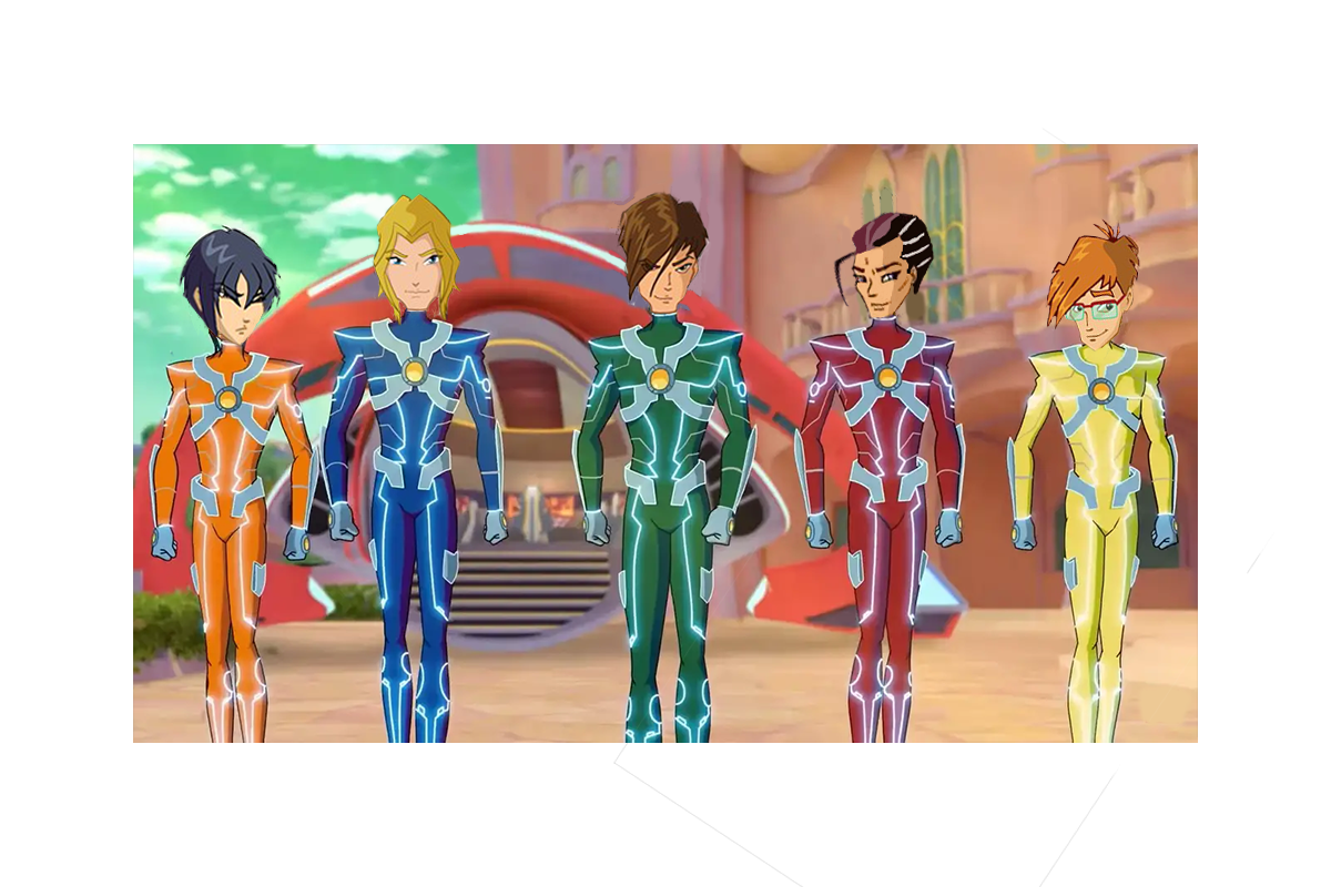 На фото (слева направо): Гелия, Скай, Брендон, Набу и Тимми.