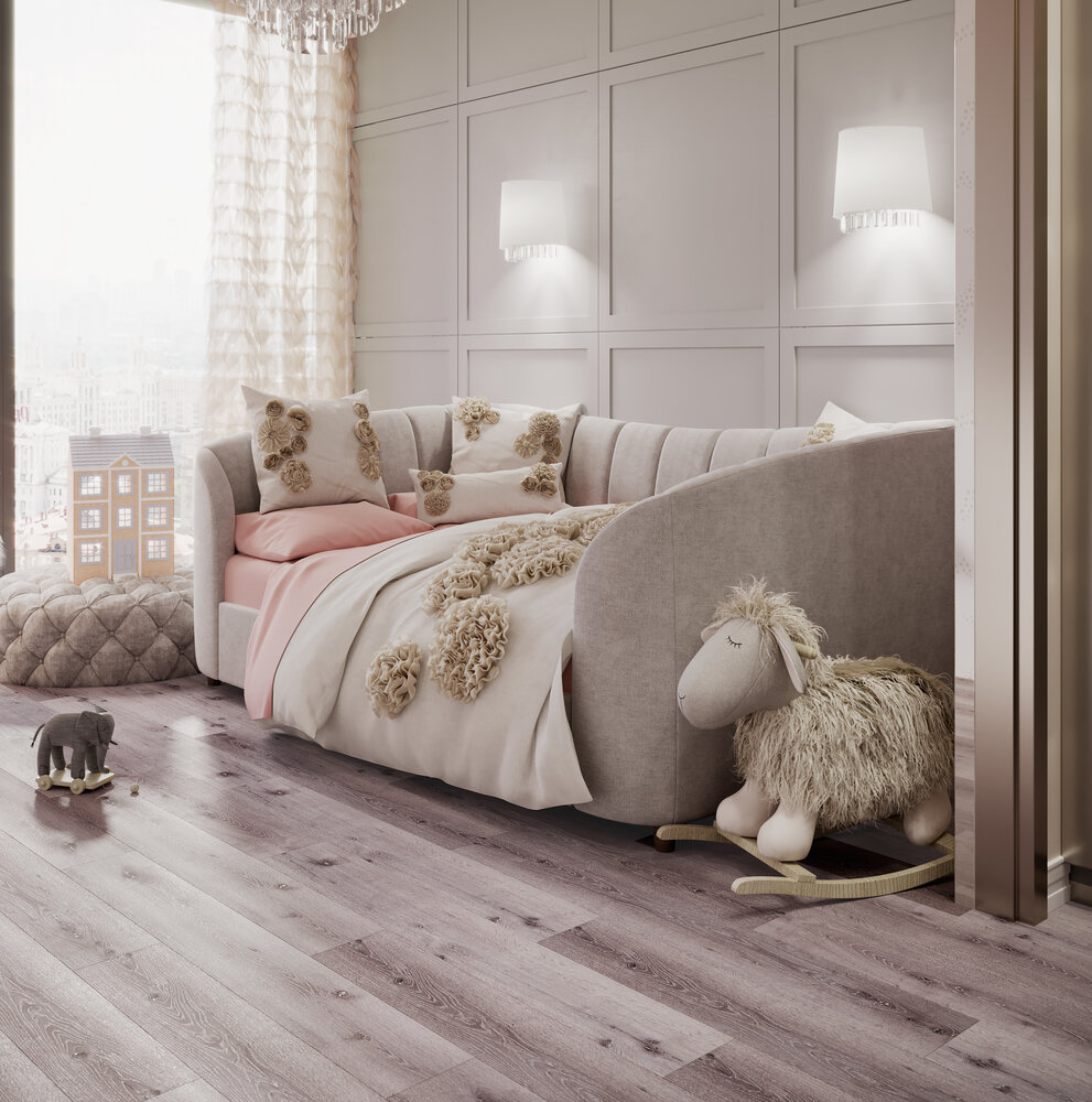 Детская комната с винилом CronaFloor Дуб Серый