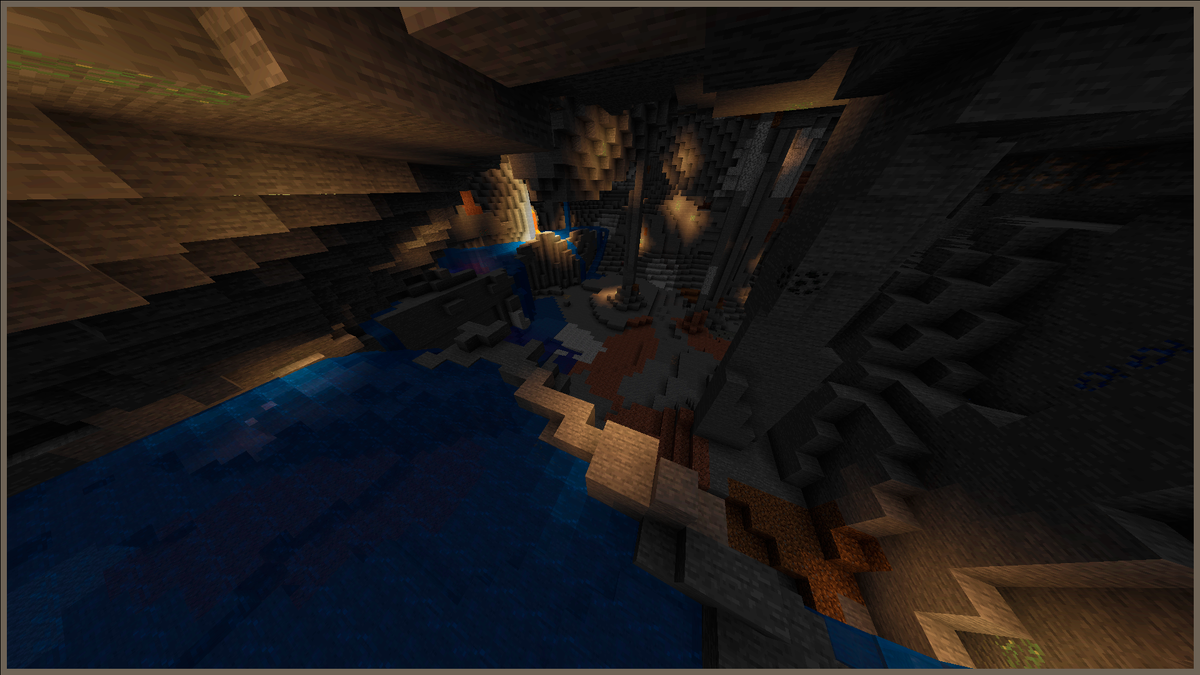 Скриншот подземных систем со снапшота 21w11a.