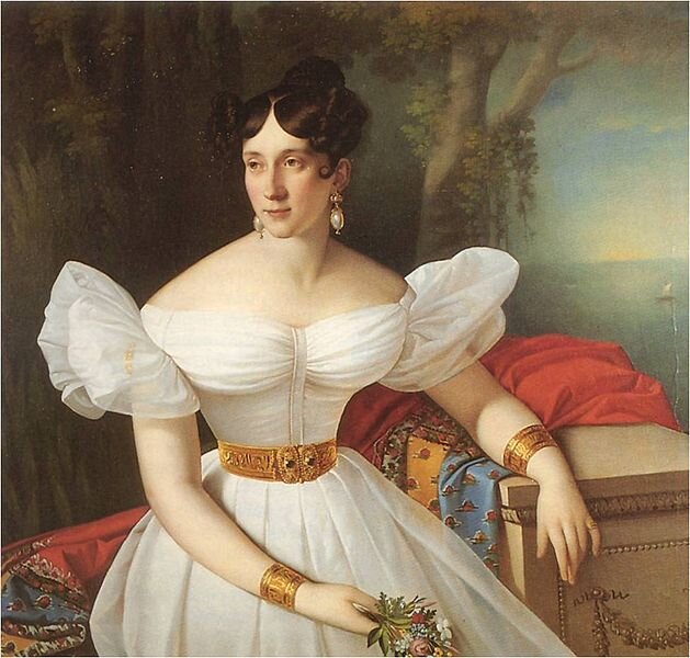 Иосип Томинц. Портрет Giuseppina Holzknecht, 1830 - 1832 год.