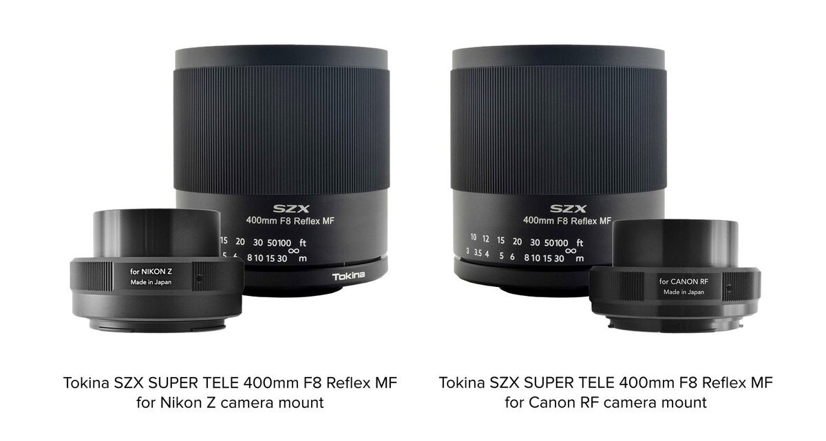 Tokina SZX SUPER TELE 400mm F8 Reflex MF для Canon RF и Nikon Z
