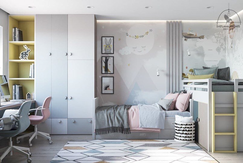 Дизайн-проект детской для брата и сестры